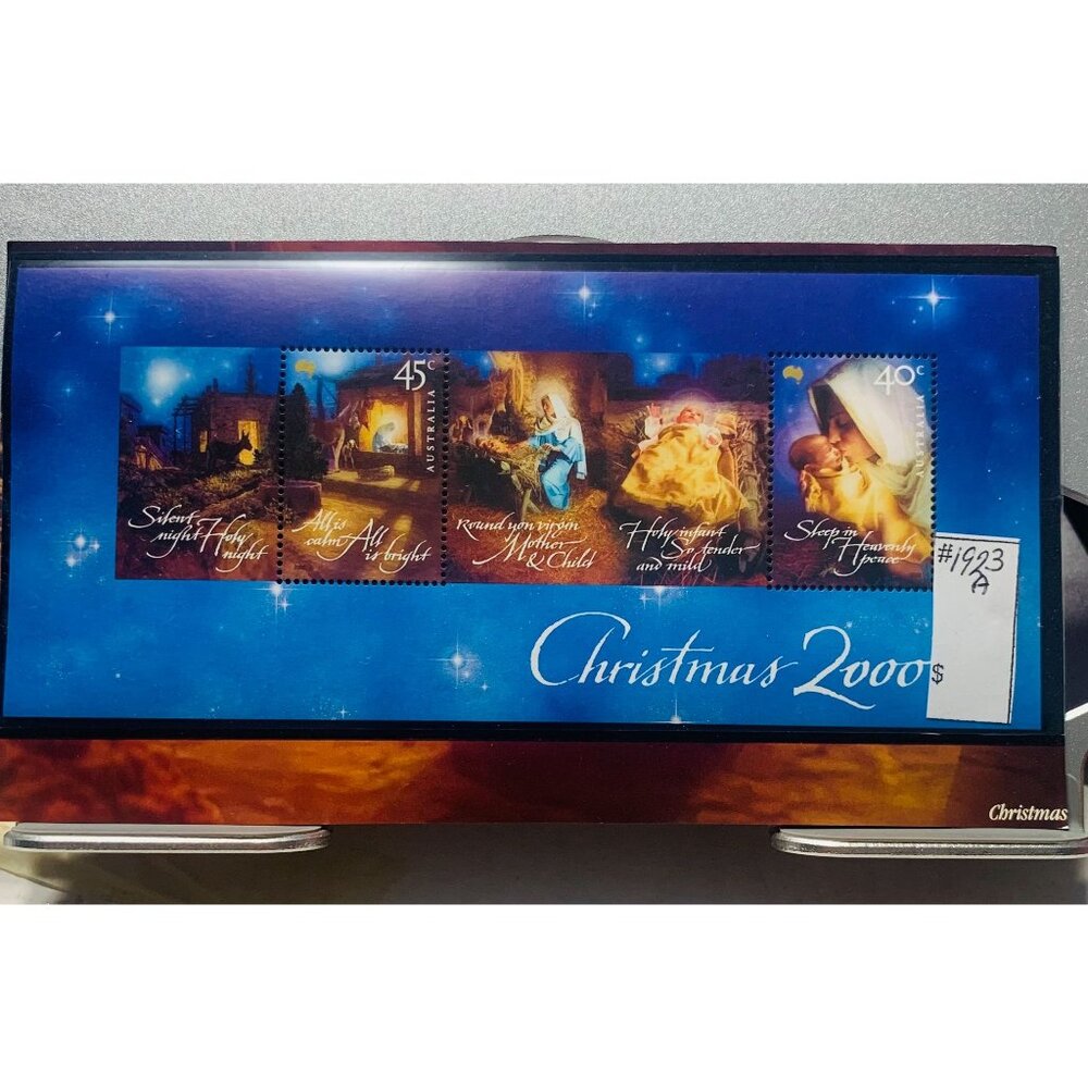 Australia Christmas 2000 Stamp Sheetlet With Four Designs Featuring Nativity Sce